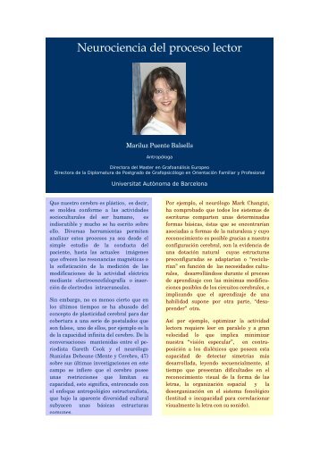 Neurociencia del proceso lector - Grafoanalisis.com