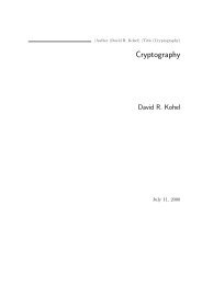 Cryptography - Sage