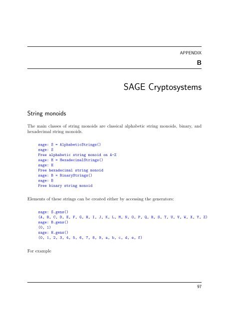 Cryptography - Sage