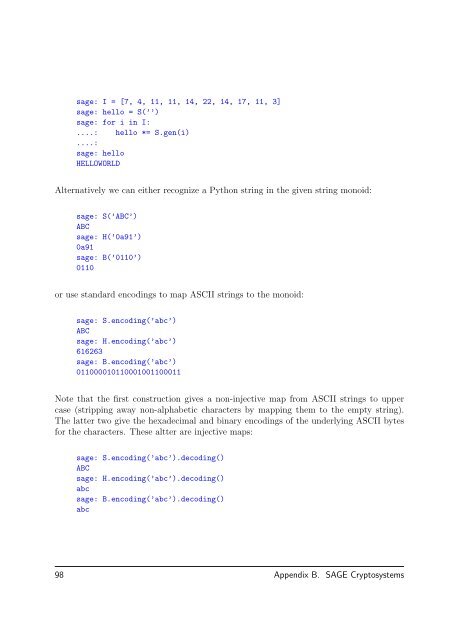 Cryptography - Sage