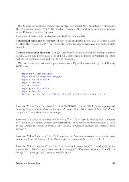 Cryptography - Sage