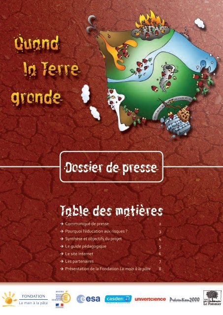 Table des matières Dossier de presse - La main à la pâte