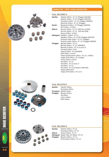 CATALOGO GENERALE 2008 MOTORPARTS - motorich