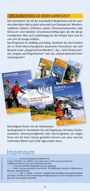 URLAUB â€“ WAS TUN? - Tannheimer Tal