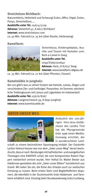 URLAUB â€“ WAS TUN? - Tannheimer Tal