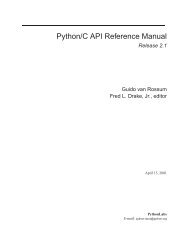 Python 2.5 Reference Card - Cheat Sheet