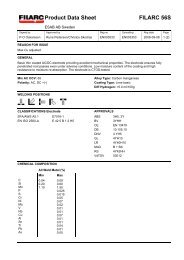 Product Data Sheet FILARC 56S - Walsh Engineering Supplies