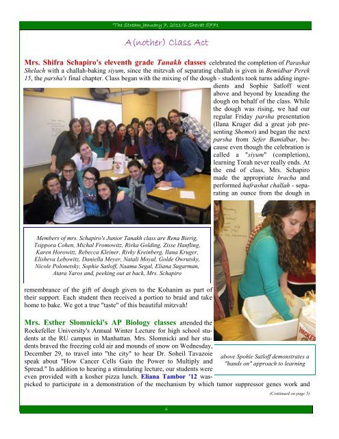 Issue 13.ub.pub - Ma'ayanot Yeshiva High School for Girls