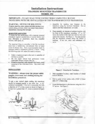 Radarsonics Transducer Mounting - Fish Hawk Electronics, Inc.