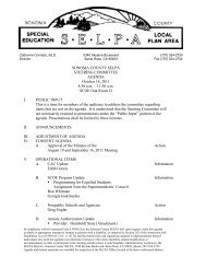 09-14-11 Strg Agenda - Sonoma County SELPA