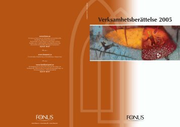 Verksamhetsberättelse 2005 - Fonus