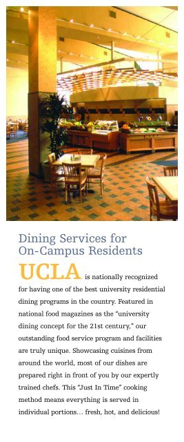 Dining Services for On-Campus Residents - Housing - UCLA