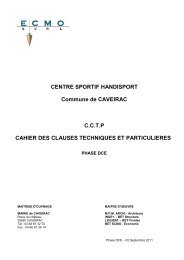 Page de garde cctp - Mairie de Caveirac