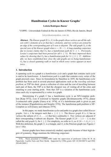 Hamiltonian Cycles in Kneser Graphs