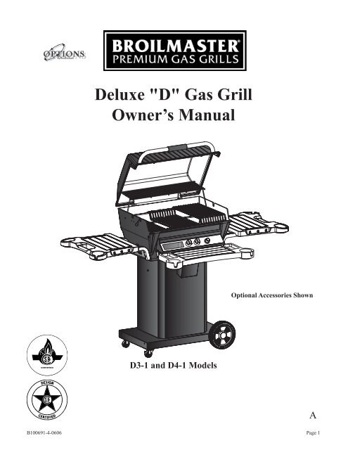 Broilmaster top grill parts