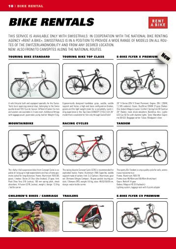 bikE rEnTalS - Swiss Trails