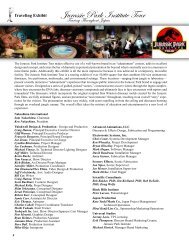 Jurassic Park Institute Tour - Themed Entertainment Association