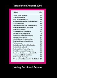 Verlag Beruf und Schule Verzeichnis August 2006 - PDF-Site