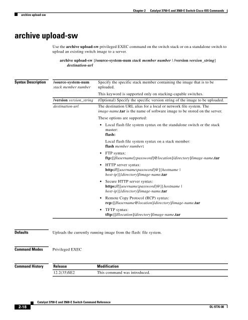 Catalyst 3750-E and 3560-E Switch Cisco IOS ... - DNIP . NET