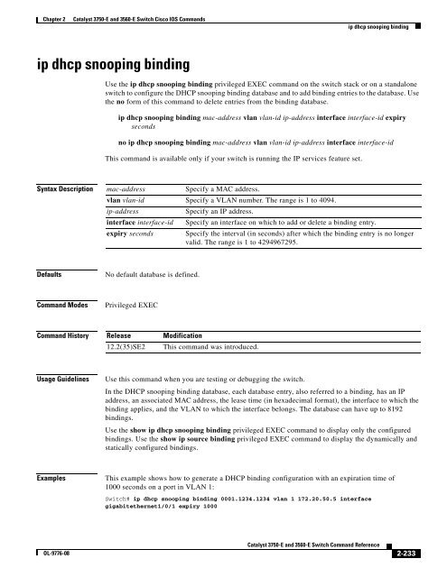 Catalyst 3750-E and 3560-E Switch Cisco IOS ... - DNIP . NET