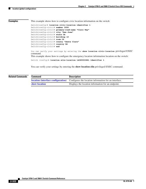 Catalyst 3750-E and 3560-E Switch Cisco IOS ... - DNIP . NET