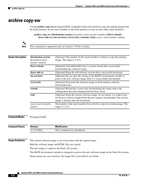 Catalyst 3750-E and 3560-E Switch Cisco IOS ... - DNIP . NET