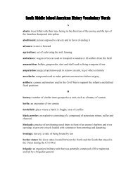 Civil War Vocab List PDF