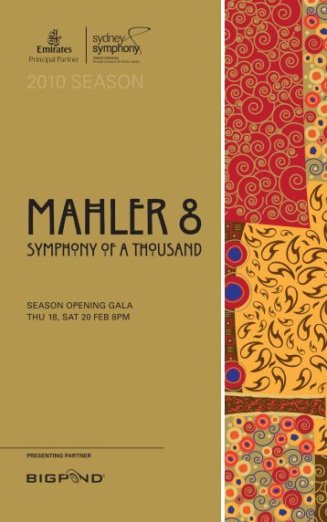 Download the Mahler 8 program book  - Sydney Symphony Orchestra