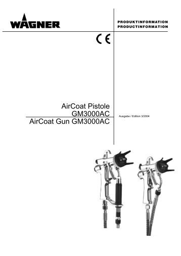 AirCoat Pistole GM3000AC AirCoat Gun GM3000AC