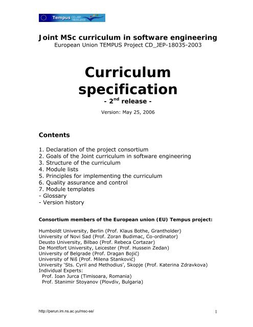 Full document describing all aspects of the curriculum, release 2 (pdf)