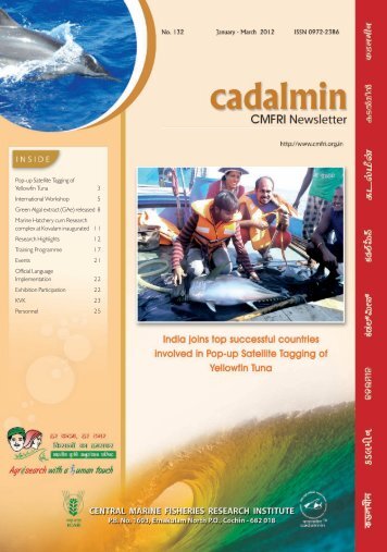 1 Cadalmin : CMFRI Newsletter No. 132 - Eprints@CMFRI - Central ...