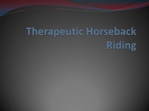 Therapeutic Horseback Riding - Coventry High School