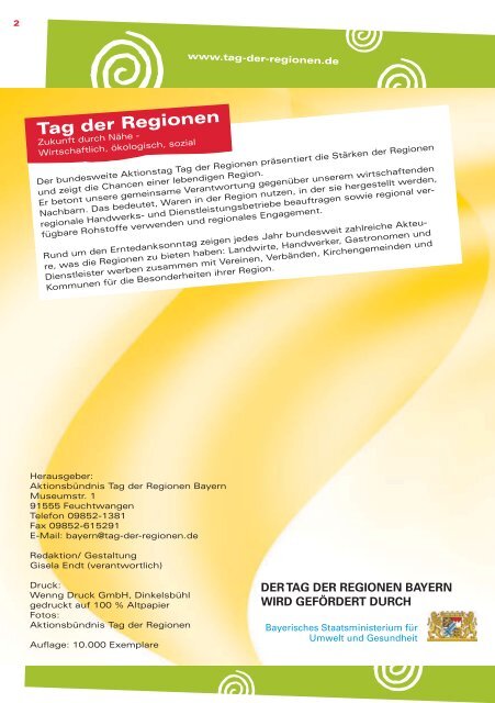 sind Sie gut versorgt - Tag der Regionen