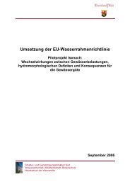 Umsetzung der EU-Wasserrahmenrichtlinie - Struktur- und ...