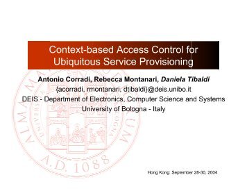 Context-based Access Control for Ubiquitous Service Provisioning