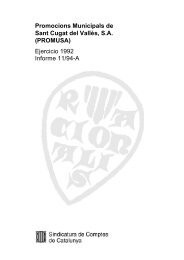 Promocions Municipals de Sant Cugat del VallÃ¨s, S.A. (PROMUSA ...