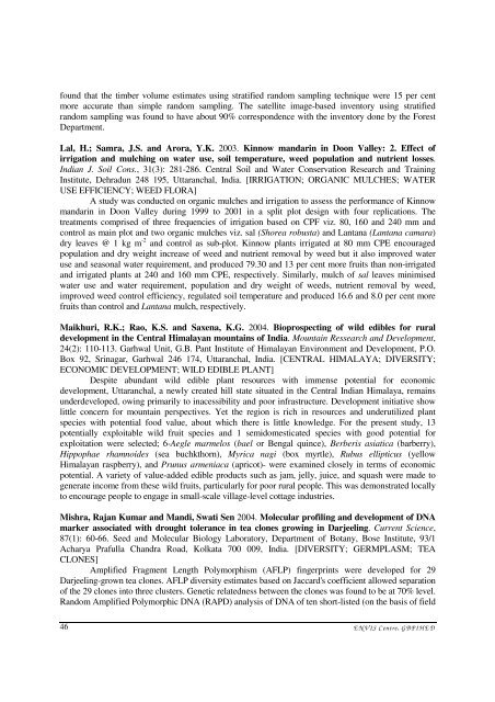 ENVIS BULLETIN - ENVIS Centre on Himalayan Ecology