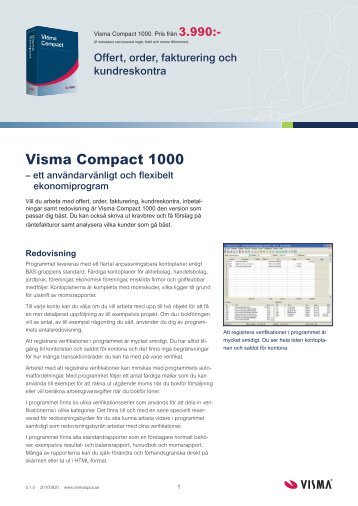 Visma Compact 1000.indd - Visma Spcs AB