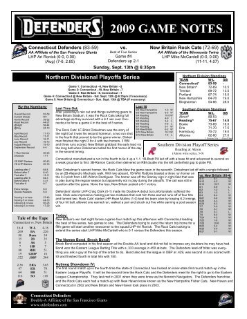 2009 Game Notes - Template