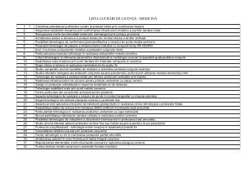 listă lucrări licență md - Universitatea "Apollonia" din Iasi