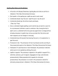 Spelling Bee Rules and Guidelines: - Al-Ghazaly School