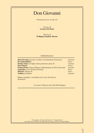 don giovanni libretto - Scala