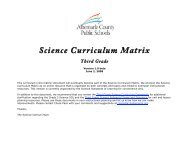 Grade 3 Science Curriculum Matrix Core Document