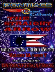 PONTIACS of CENTRAL CALIFORNIA June 2012 NEWSLETTER