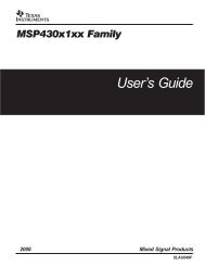MSP430x1xx Family User's Guide (Rev. F) - Texas Instruments