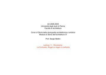 AA 2008-2009 Università degli studi di Parma ... - studiobettini.com