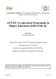 ACP-EU Co-operation Programme in Higher Education (EDULINK II)