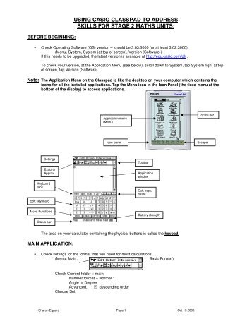 using the classpad to answer sample stage 2 unit ... - CasioEd