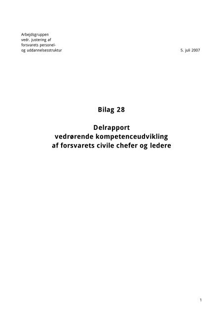 Kompetenceudvikling af forsvarets civile chefer og ledere