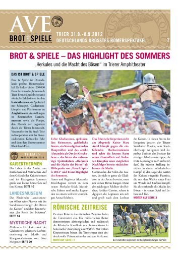 BROt & SPiELE – DAS HigHLigHt DES SOMMERS